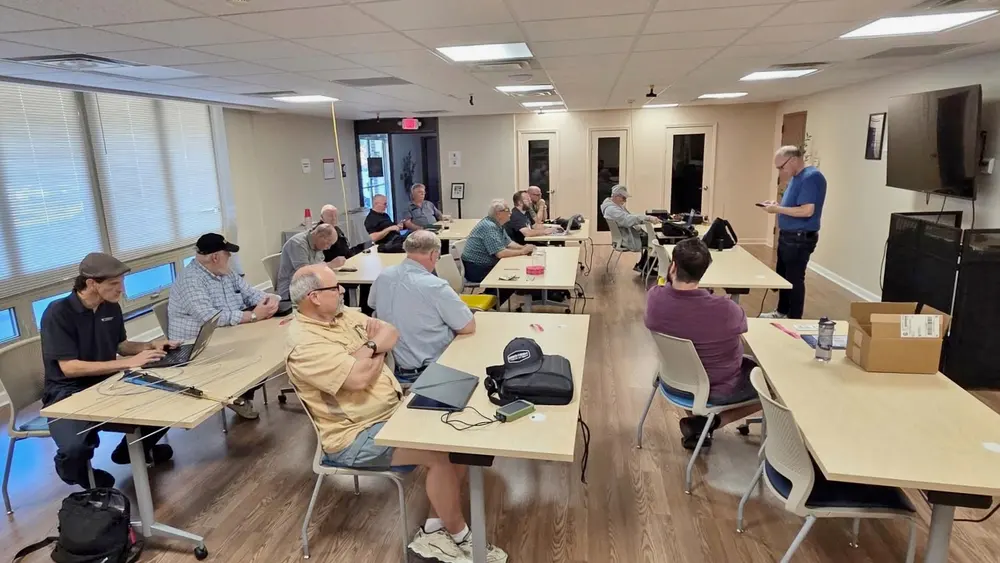 Members at a club meeting